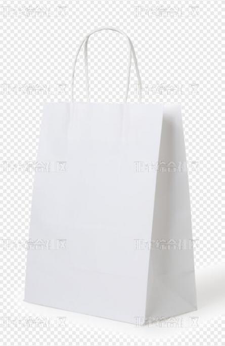 白色购物纸袋免扣实物图标下载